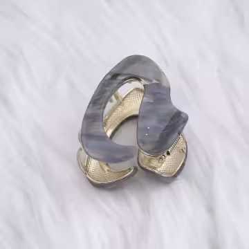 金屬流光×鯊魚夾×灰色