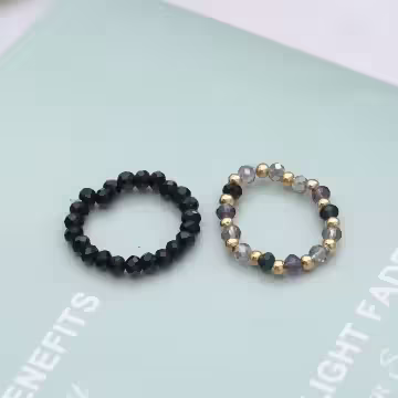 民族風復古雙串珠×五套件戒指組×金色