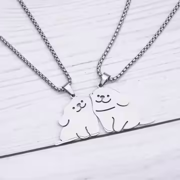 316鋼飾×馬爾濟斯×姐妹閨蜜情侶項鍊組