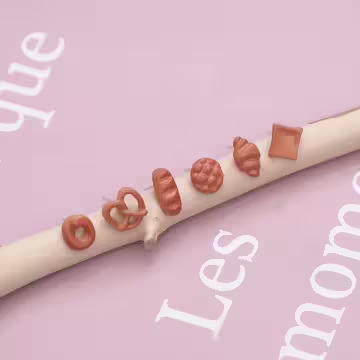 焦糖麵包×單邊六套件耳環組 