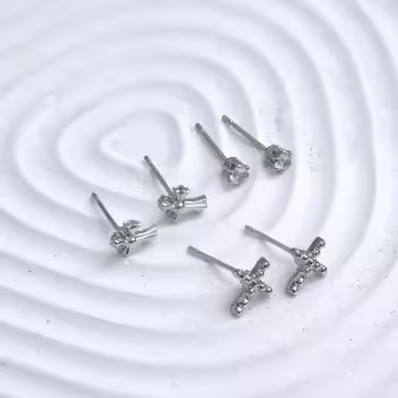 輕奢十字架小水鑽×三套件耳環組