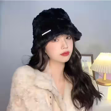 顯瘦百搭漁夫帽×毛帽×黑色