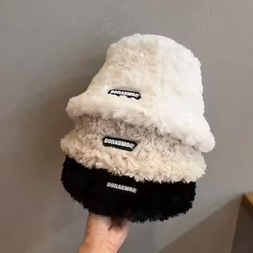 顯瘦百搭漁夫帽×毛帽×米白