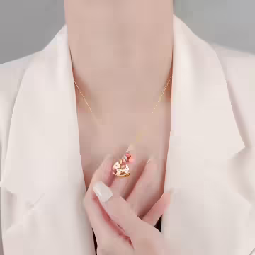 童趣彩色木馬×鎖骨項鍊