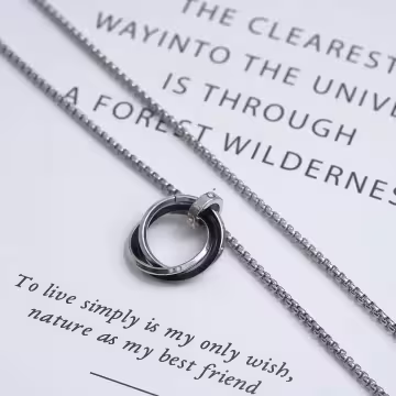 黑銀三環×長項鍊