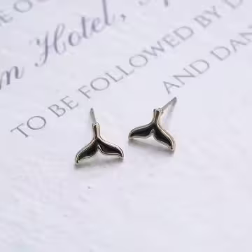 美麗晶鑽人魚尾巴×三套件耳環組