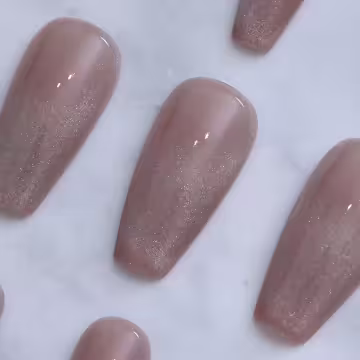 閃亮粉紅蕾絲亮面&times;穿戴式手指甲片&times;二十四入