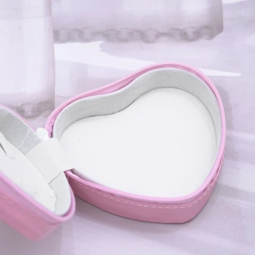 愛心雙層皮革×拉鍊飾品盒×粉紅.avif
