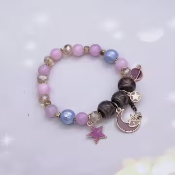 星月歡樂星球×固定式串珠手鍊×共三色