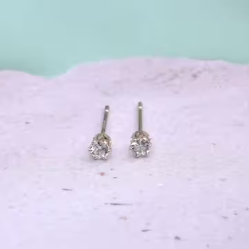 貓眼石輕奢鋯石花朵×三套件耳環組