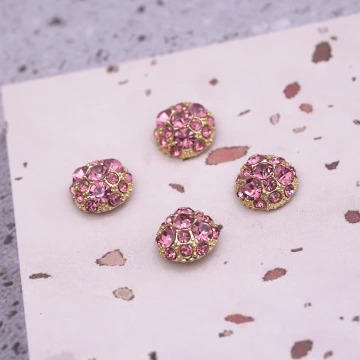 小圓球晶鑽小香風×雙面磁吸耳夾×粉紅.avif