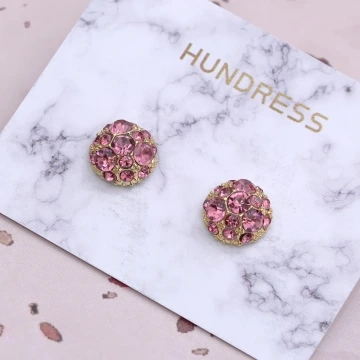 小圓球晶鑽小香風×雙面磁吸耳夾×粉紅.avif