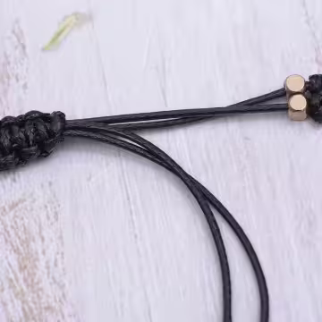 好運御守貓×拉繩手鍊×黑