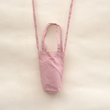 素面帆布水杯袋×手提兩用×斜背袋×粉紅.avif