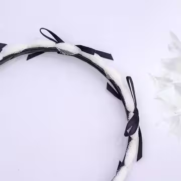 蝴蝶結蕾絲帶&times;髮箍&times;共二色