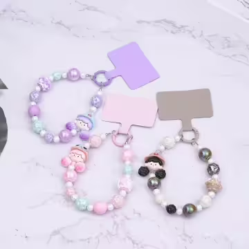 啦啦隊女孩的點心時間&times;手機腕帶掛繩&times;紫色