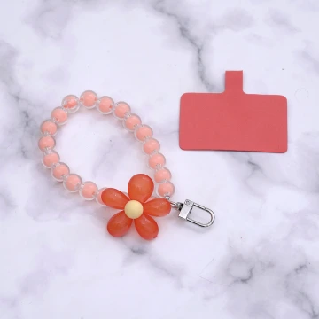 果凍小花朵×手機手提吊飾掛繩×橘色.avif