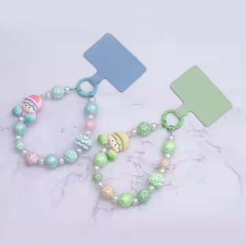 啦啦隊女孩的點心時間&times;手機腕帶掛繩&times;綠色