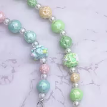 啦啦隊女孩的點心時間&times;手機腕帶掛繩&times;綠色