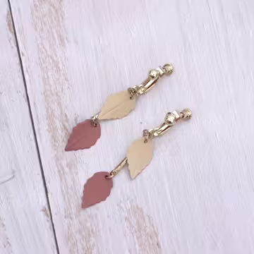 可可咖啡樹葉×螺旋耳夾