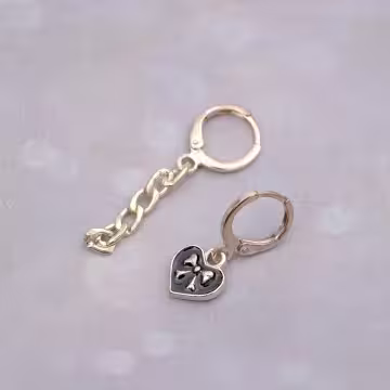 甜美小熊愛心&times;單邊四套件耳扣組