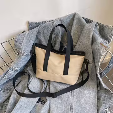 休閒托特小包×斜背袋×卡其