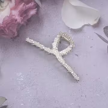 精緻細碎小珍珠×鯊魚夾