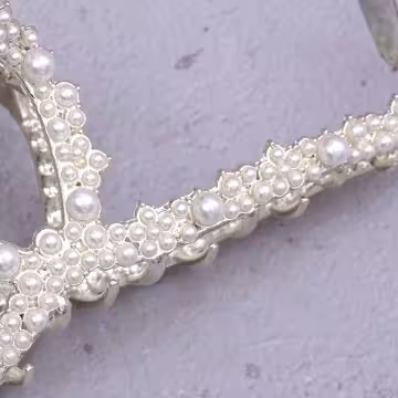 精緻細碎小珍珠×鯊魚夾