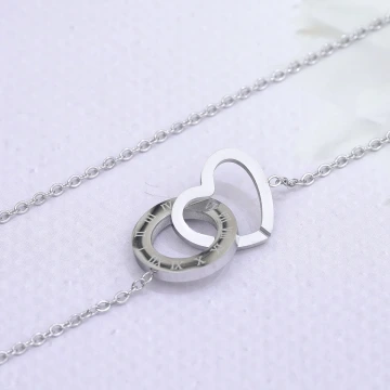 316鋼飾×愛心圓環×鎖骨項鍊×銀色.avif