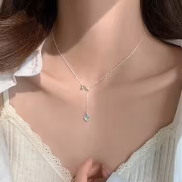 925銀飾&times;藍眼淚&times;鎖骨項鍊
