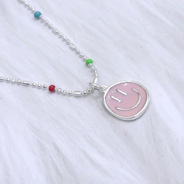 925銀飾×彩色笑臉×鎖骨項鍊×共四色.avif
