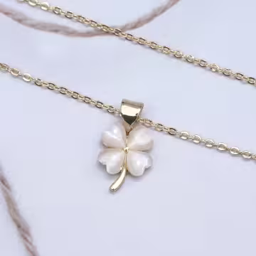 法式貓眼四葉草&times;鎖骨項鍊