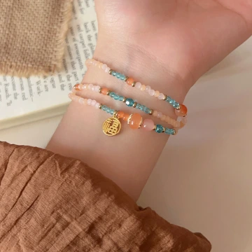 福字彩色串珠×多層手鍊（可當項鍊）.avif