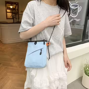 中性工裝小方包×斜背包×藍色