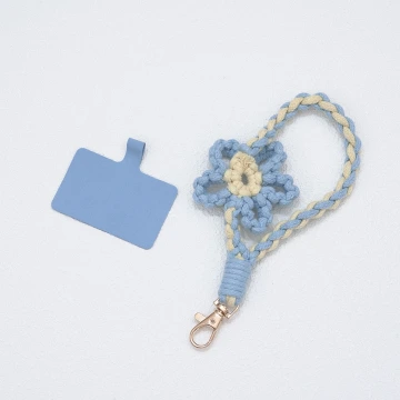 針織小花兒×手機腕帶掛繩×藍黃.avif