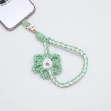 針織小花兒×手機腕帶掛繩×淺綠.avif