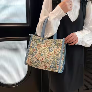 唯美小碎花×小手提袋×藍色