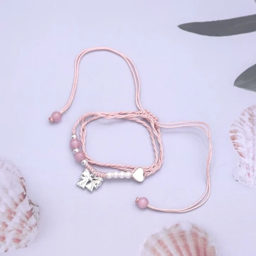 蝴蝶結愛心珠珠×拉繩項鍊×粉紅.avif