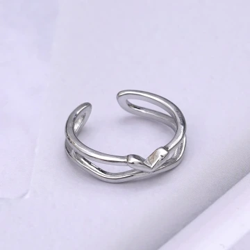 925銀飾×雙線水滴愛心×開口戒指.avif