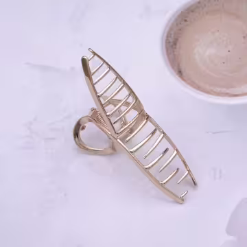 金色極簡交叉×鯊魚夾