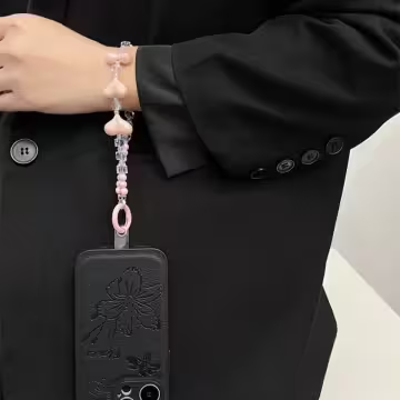 三心相連&times;手機腕帶掛繩&times;粉紅