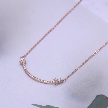 微笑晶鑽玫瑰金×鎖骨項鍊.avif