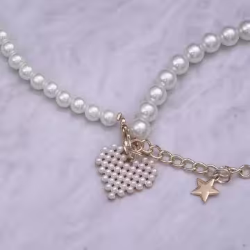 金色愛心珍珠餅乾&times;飲料杯繩&times;珍珠提把