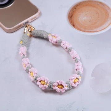小花朵編織×手機腕帶掛繩×灰粉.avif