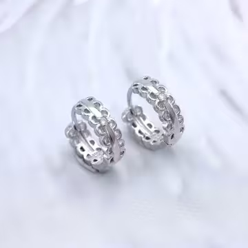 925銀針&times;蕾絲邊圓環&times;耳扣