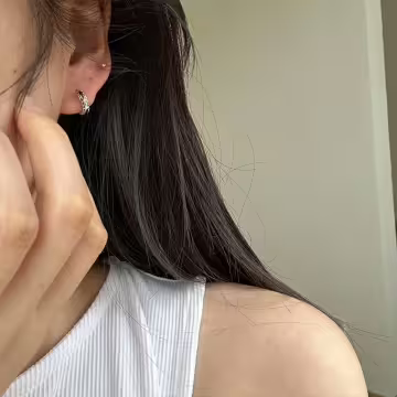 925銀針&times;蕾絲邊圓環&times;耳扣