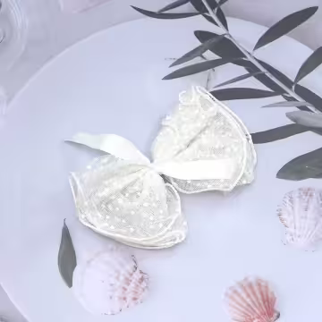 點點蕾絲薄紗蝴蝶結&times;蝴蝶髮夾&times;共二色