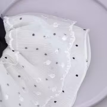 白紗點點蕾絲裙擺&times;大腸髮束