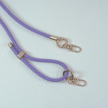 皮革編織×長度可調×手機斜背雙勾掛繩×紫色.avif