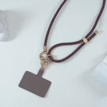 皮革編織&times;長度可調&times;手機斜背雙勾掛繩&times;棕咖